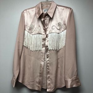 Western couture shirt and wrap skirt